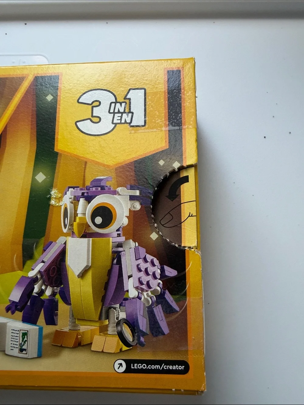 Lego Purple & Yellow 3-in-1 Creator Parrot Set